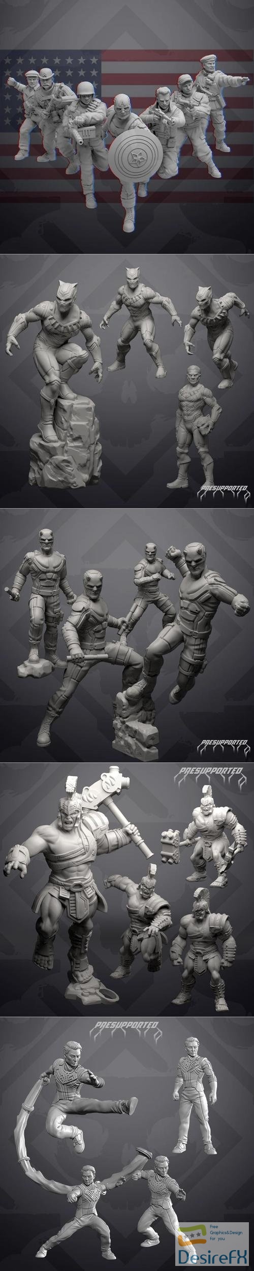 Skullforge Pack 01-07 – 3D Print