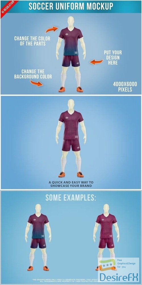 Soccer Uniform Mockup Template
