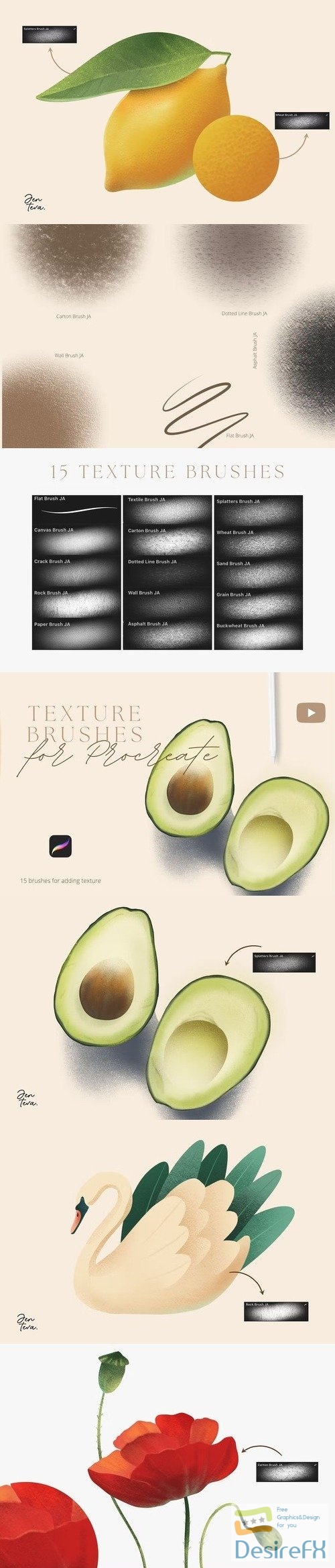 Texture brushes for Procreate