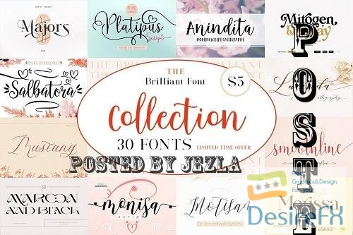The Brilliant Font Collection - 30 Premium Fonts