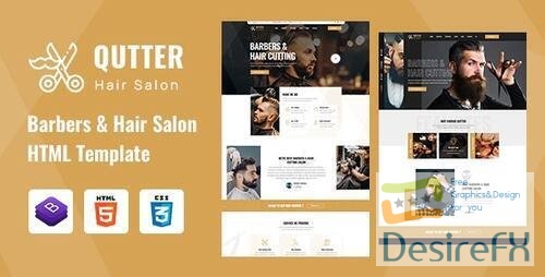 ThemeForest - Qutter - Barbers & Hair Salons HTML Template 38842522