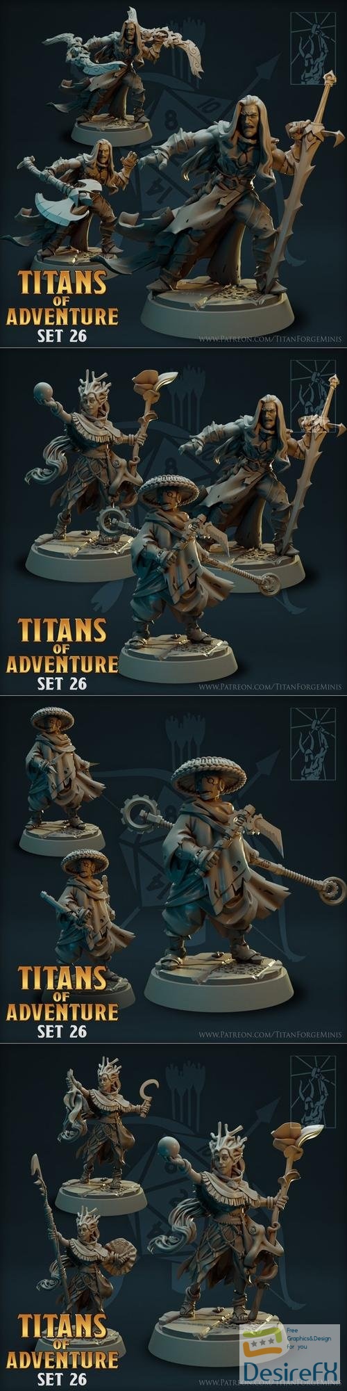 Titans of Adventure Set 26 – 3D Print