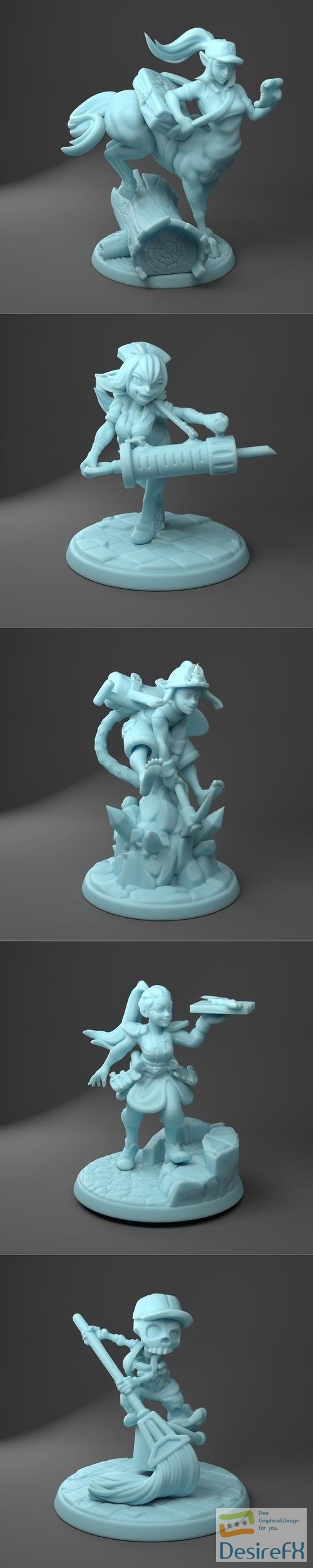 Twin Goddess Miniatures Pack – 3D Print