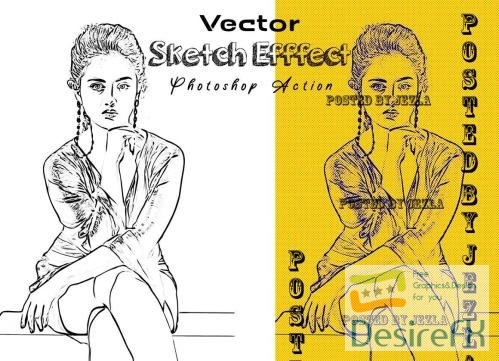 Vector Sketch Effect PS Action - 7519770