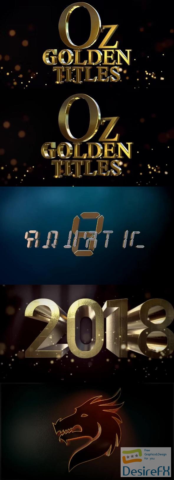 Videohive Cinematic Titles 4_Gold Edition 21117336