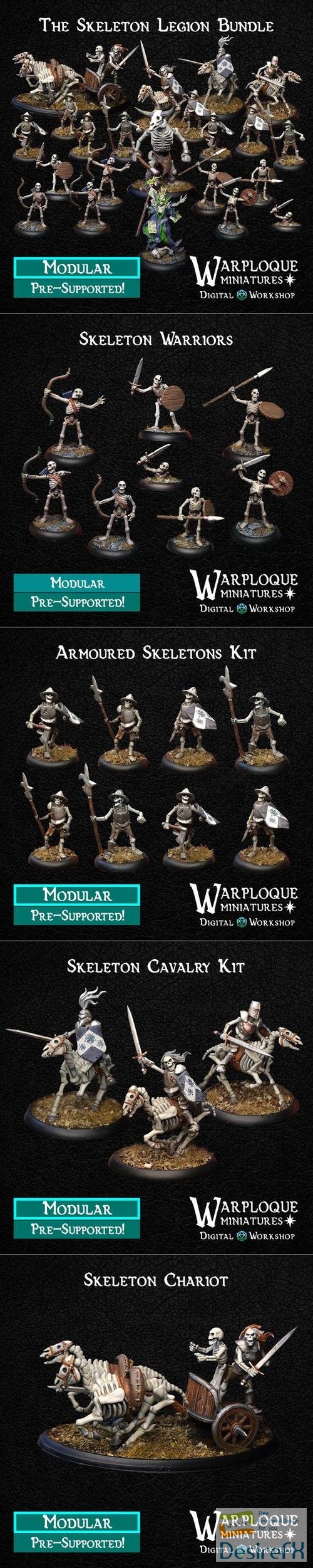 Warploque Miniatures - The Skeleton Legion – 3D Print