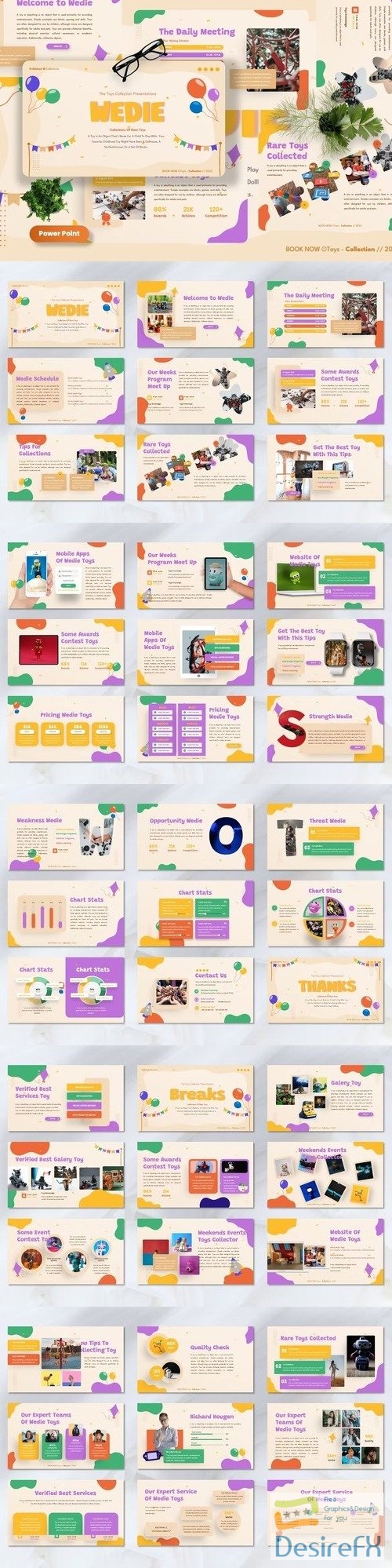 Wedie - Toys Powerpoint, Keynote and Google Slides