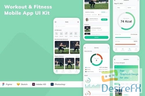 Workout & Fitness Mobile App UI Kit