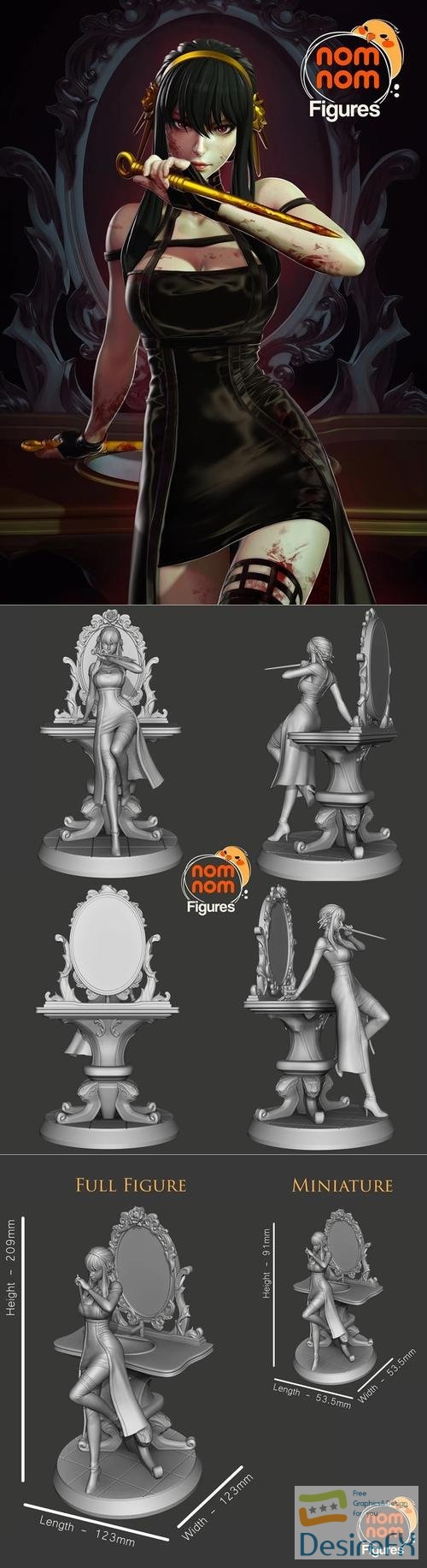 Yor Forger from Spy X Family - NomNom Figures – 3D Print