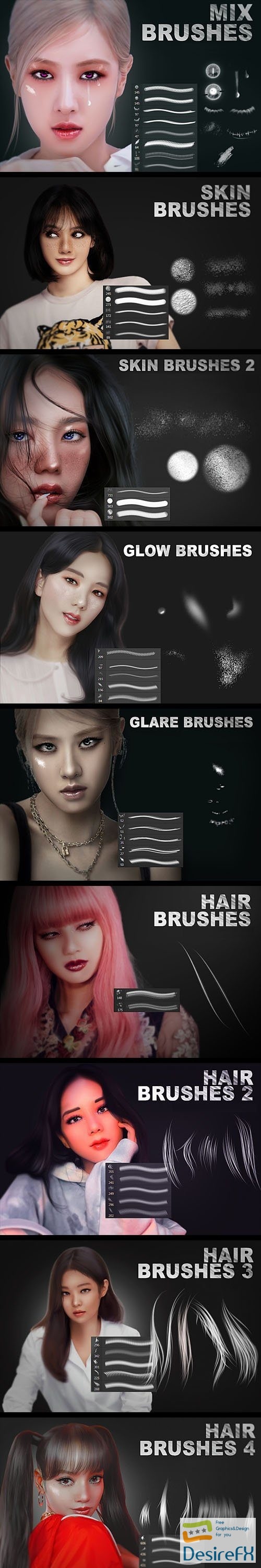 10+ Beauty Brushes Packs for Photoshop