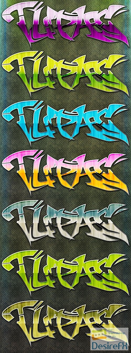 12 Glossy Fun Text Styles - Graffiti Edition