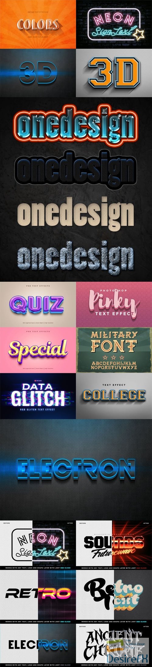 20+ Modern Text Effects for Photoshop & Illustrator
