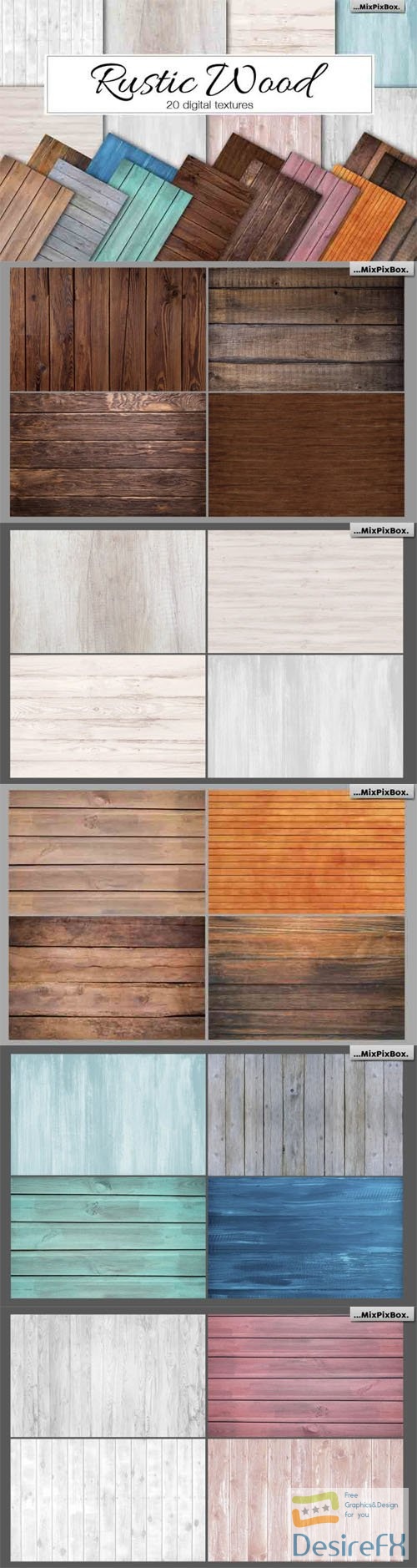 20 Rustic Wood Textures Collection