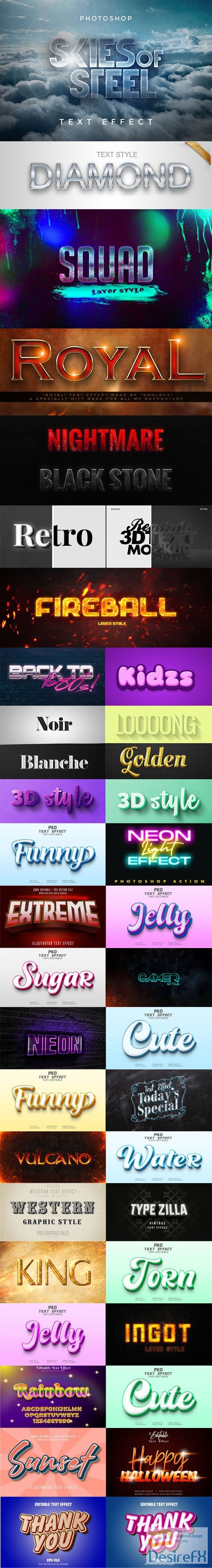 30+ Text Effects & Styles for Photoshop & Illustrator