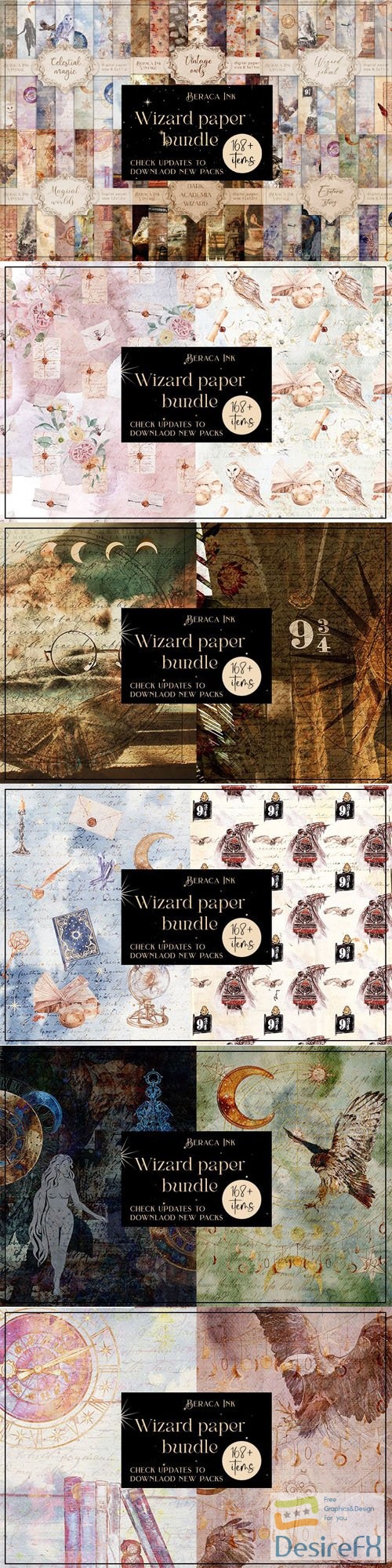 80+ Vintage Wizard Textures Bundle