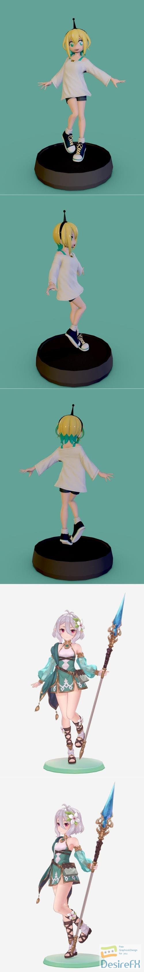Amano Pikamee and Kokoro – 3D Print