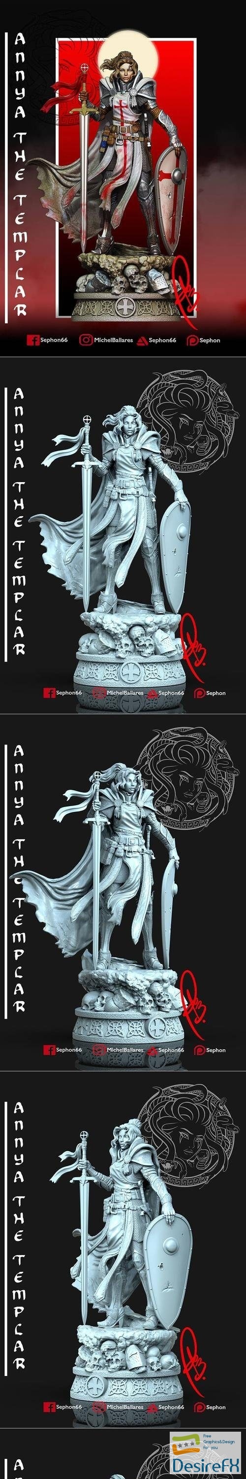 Annya the Templar Girl – 3D Print