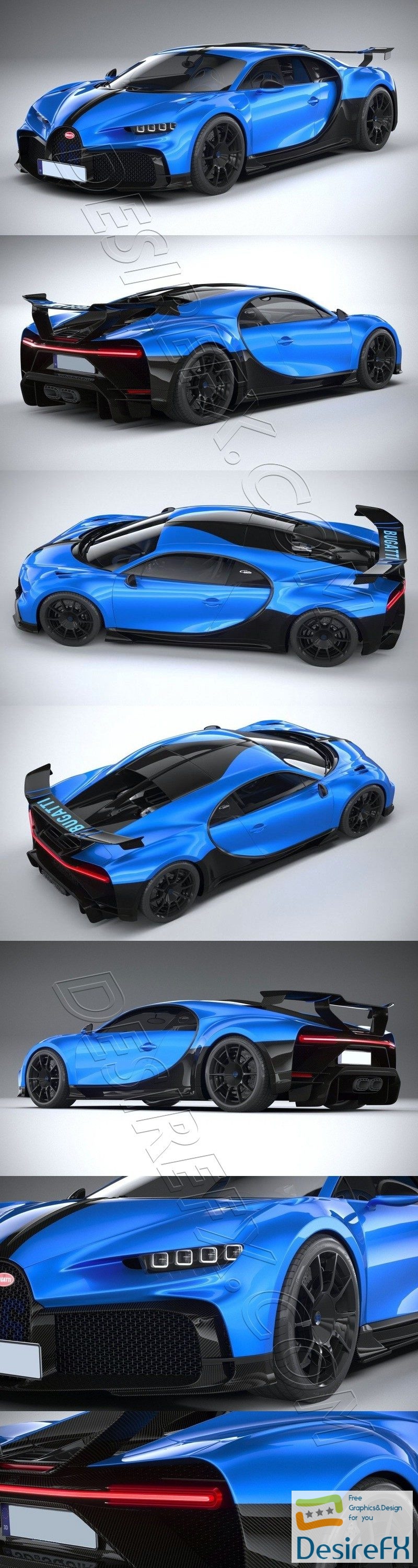 Bugatti Chiron Pur Sport 2021 3D Model