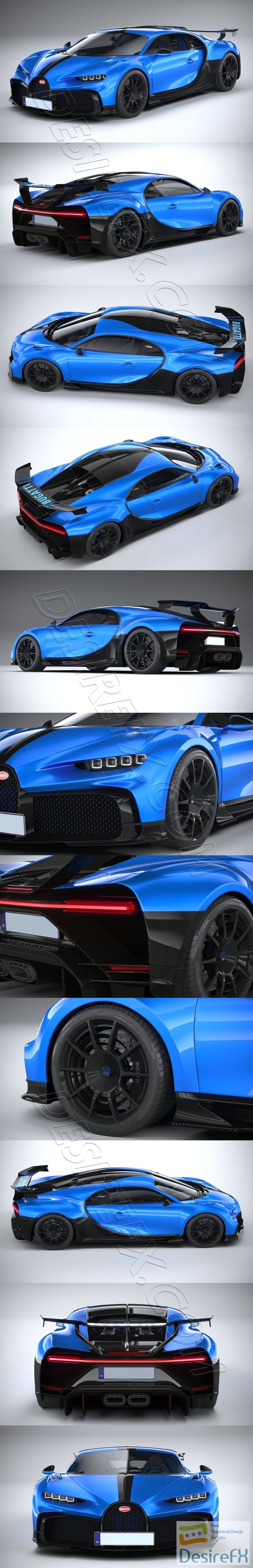 Bugatti Chiron Pur Sport 2021 3D Model