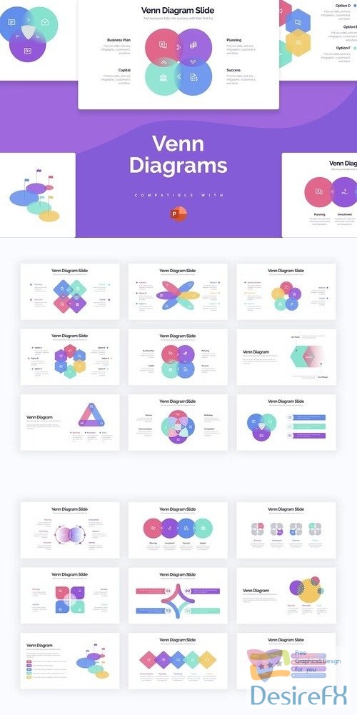 Business Venn Diagrams PowerPoint Infographics