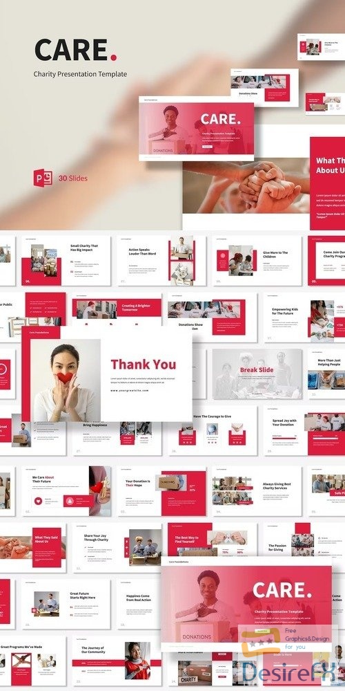 Care - Charity Presentation Template Powerpoint