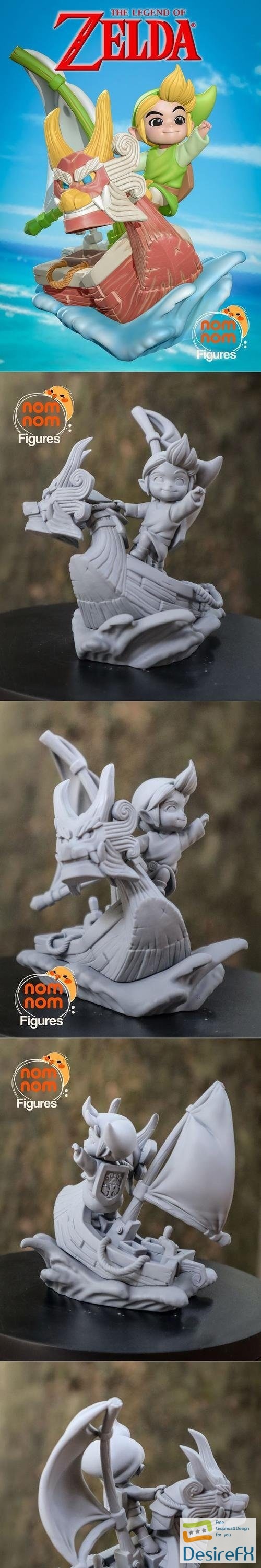 Chibi Wind Waker Link on the King of Red Lions – 3D Print