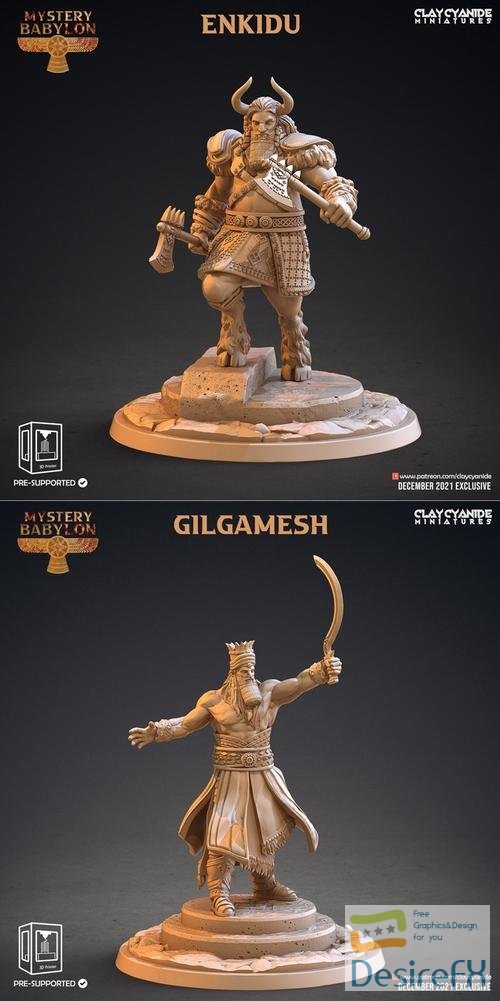 Clay Cyanide Miniatures - Enkidu, Gilgamesh – 3D Print