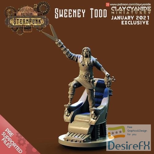 ClayCyanide - Victorian SteamPunk - Sweeney Todd – 3D Print