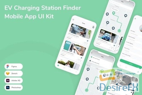 EV Charging Station Finder Mobile App UI Kit