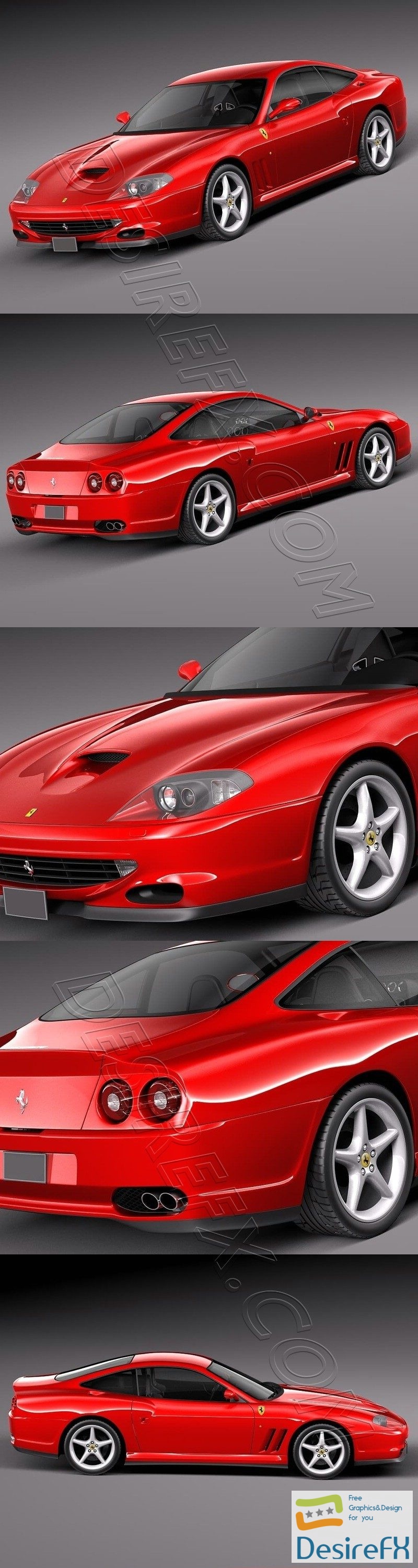 Ferrari 550 Maranello 1996-2002 3D Model
