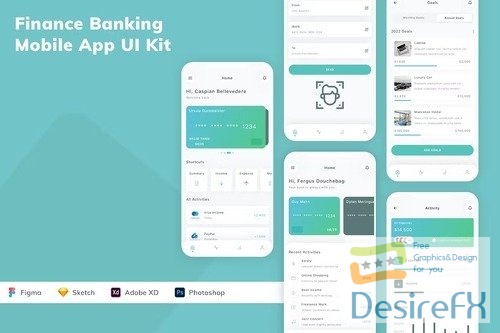 Finance Banking Mobile App UI Kit