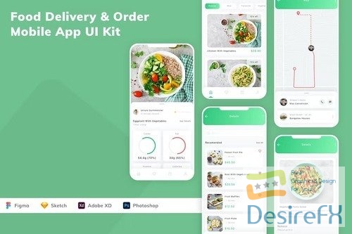 Food Delivery & Order Mobile App UI Kit
