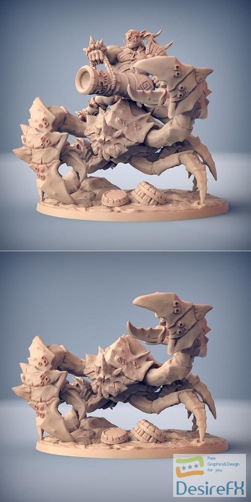 Gronk on Marshclaw the Swamp Crab – 3D Print