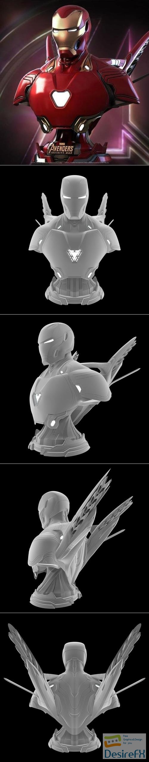 Iron Man MK 50 Bust – 3D Print