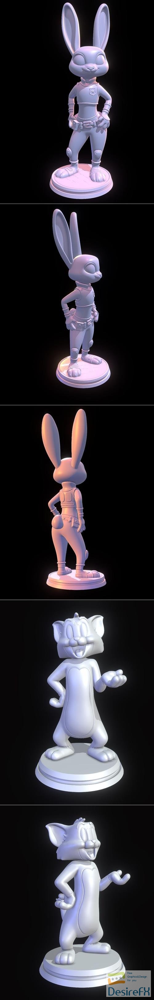 Judy Hopps - Zootopia and Tom - Tom and Jerry – 3D Print