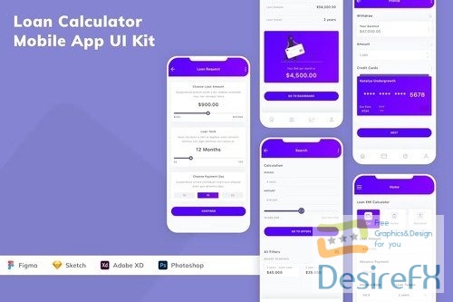 Loan Calculator Mobile App UI Kit