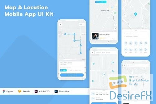 Map & Location Mobile App UI Kit