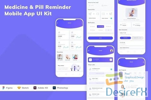 Medicine & Pill Reminder Mobile App UI Kit