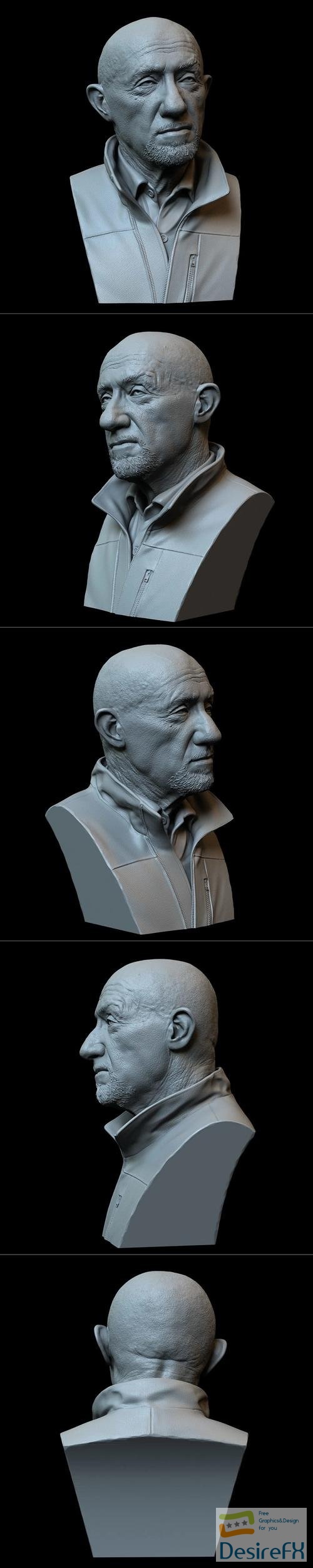 Mike Ehrmantraut (Jonathan Banks) from Breaking Bad and Better Call Saul – 3D Print