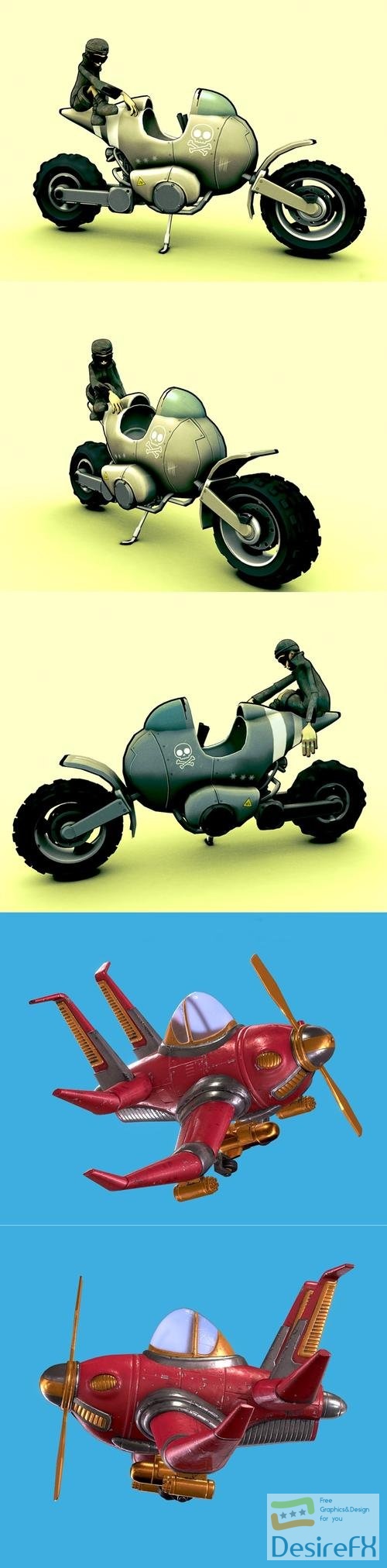 Moto Desert and Aerosmith - Little Bomber – 3D Print
