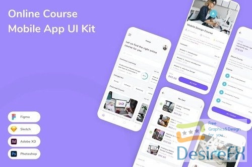 Online Course Mobile App UI Kit