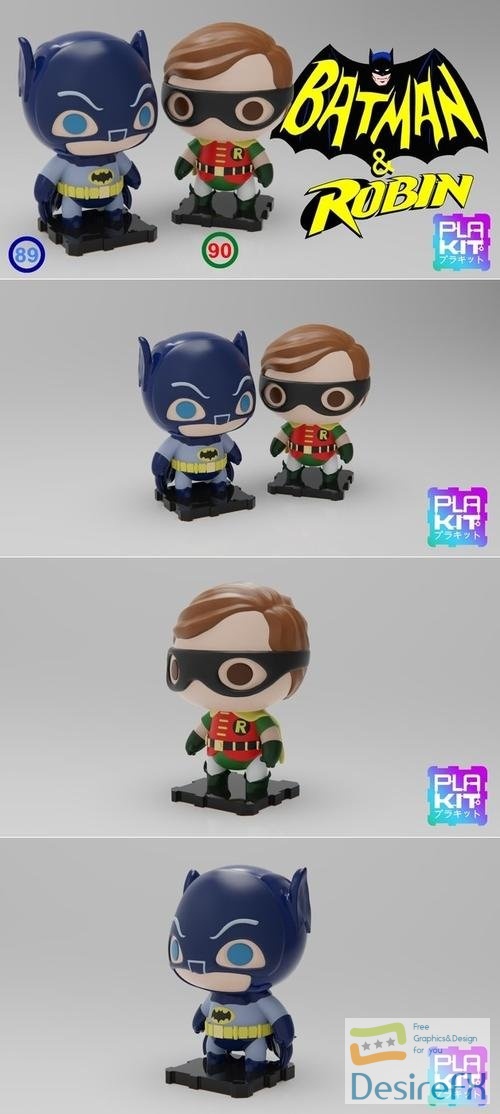 Plakit - Batman - Robin, Anos 60 – 3D Print
