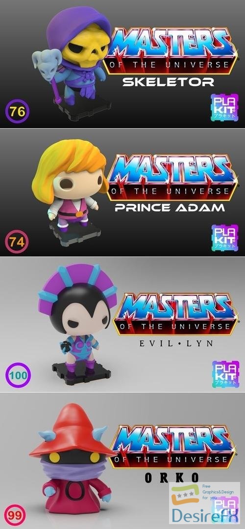 Plakit = Mestres do Universo Pack 2 – 3D Print