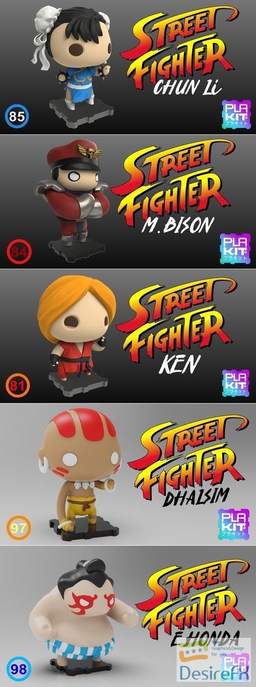 Plakit - Street Fighter Pack 1 – 3D Print