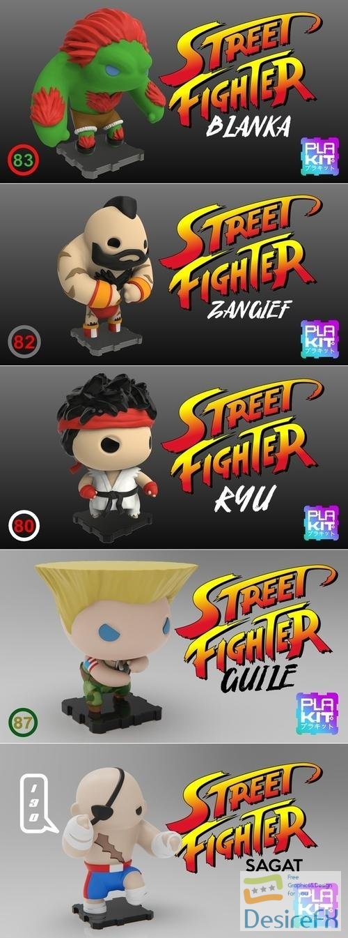 Plakit - Street Fighter Pack 2 – 3D Print