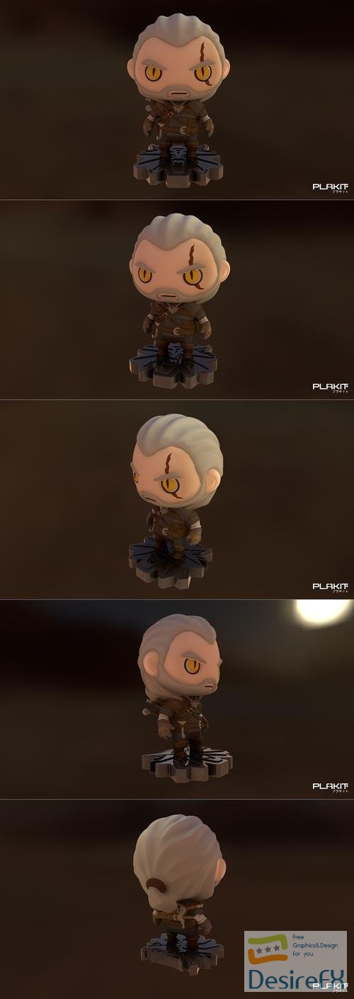 PlaKit - The Witcher - Geralt de Riv – 3D Print