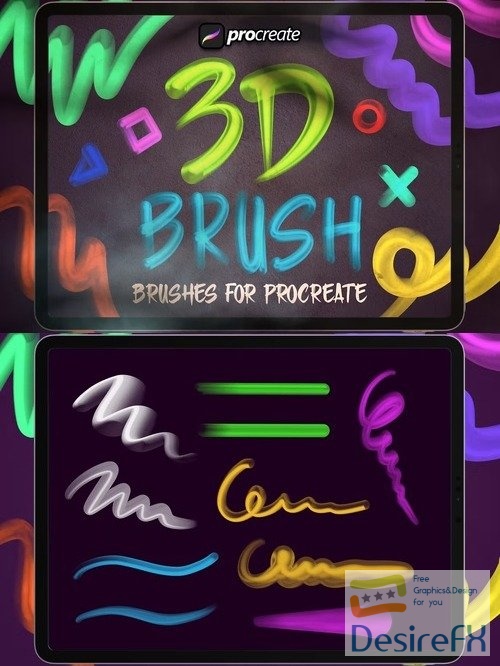 Procreate 3D Brush Pack