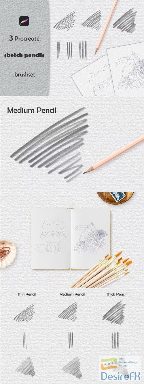 Procreate Sketch Pencil Brushes