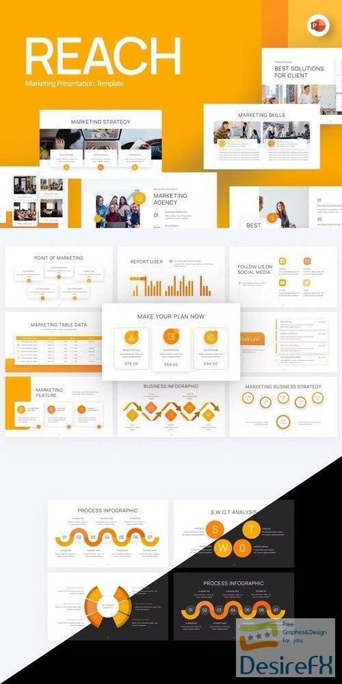 Reach Orange Creative Marketing PowerPoint