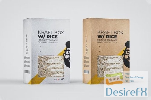 Rice Box Packaging Mockup